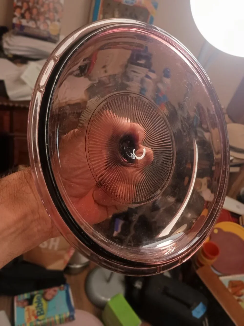 Vintage Pyrex V-2.5-C Cranberry 8.5